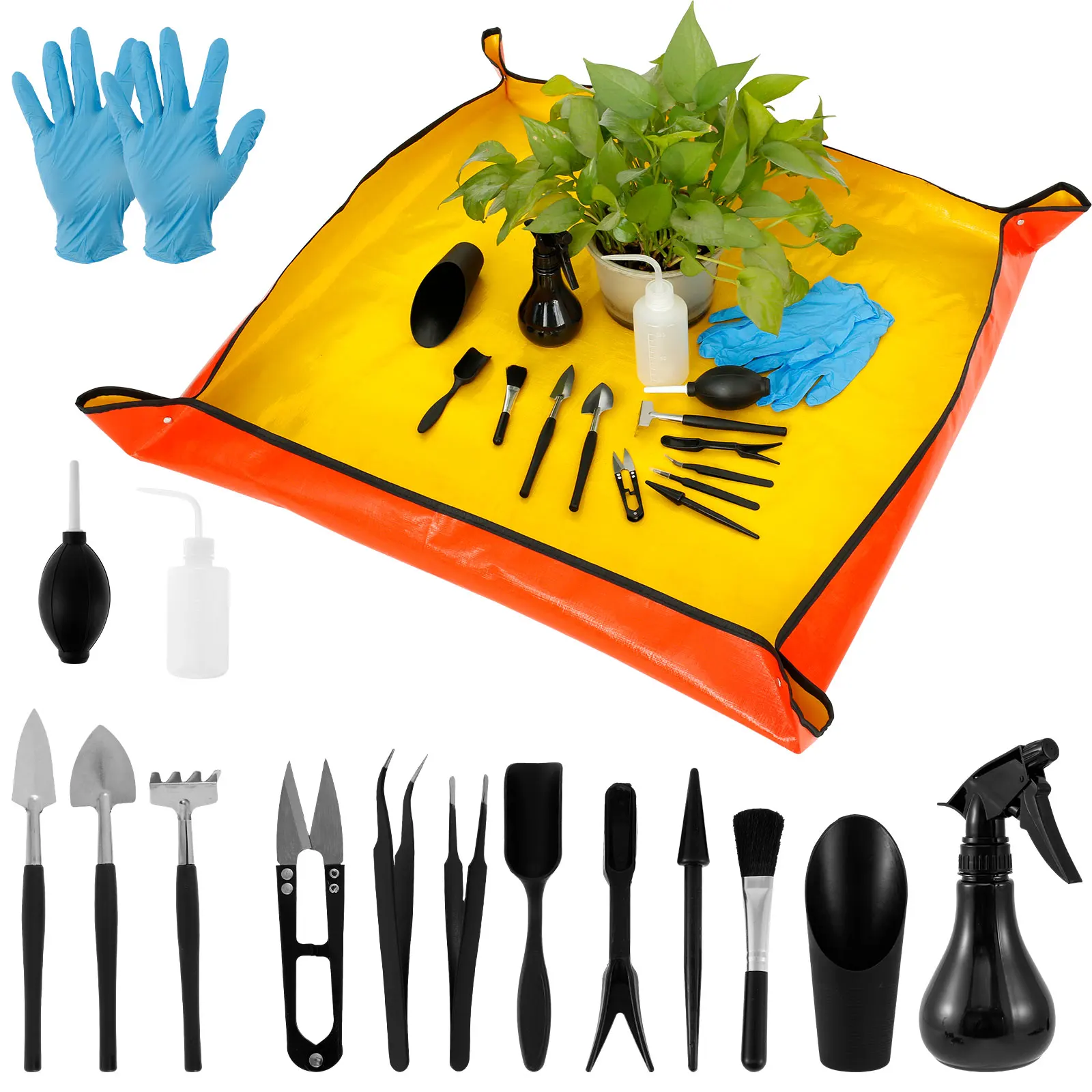 Bonsai Garden Indoor - 13/16Pcs Garden Succulent Plants Tools Mini