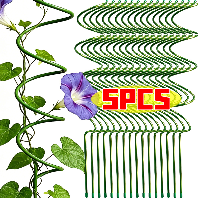 Bonsai Garden Plants - 1/5Pcs Spiral Plant Support Rods Garden