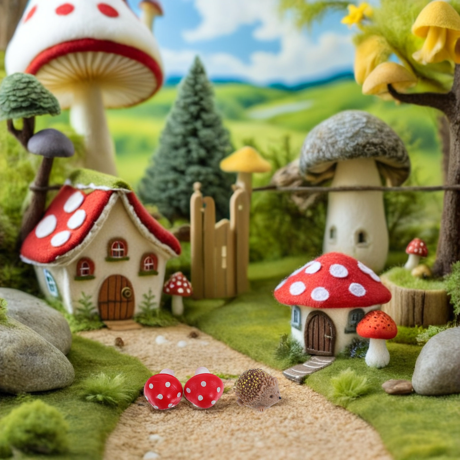 Bonsai Garden Accessories - 12Pcs Miniature Garden Ornaments Resin Mushroom