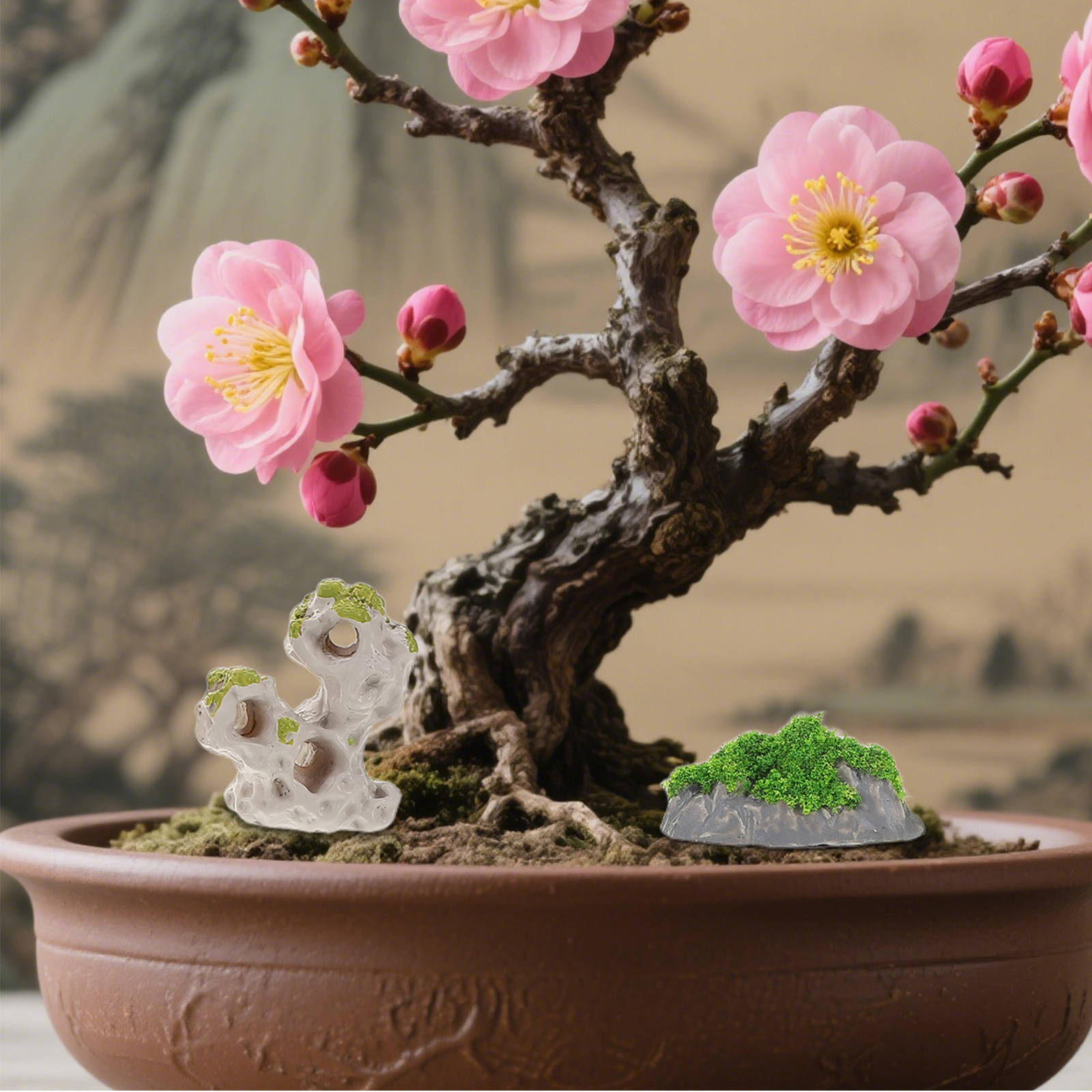 Bonsai Garden Accessories - 18Pcs Mini Rockery Micro Landscape Decorations