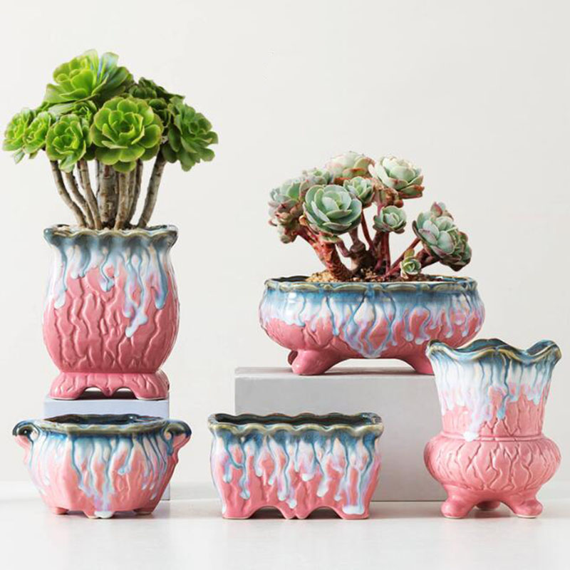 Creative Glazed Flowerpot Succ - Bonsai Tree Zen Garden recension och pris