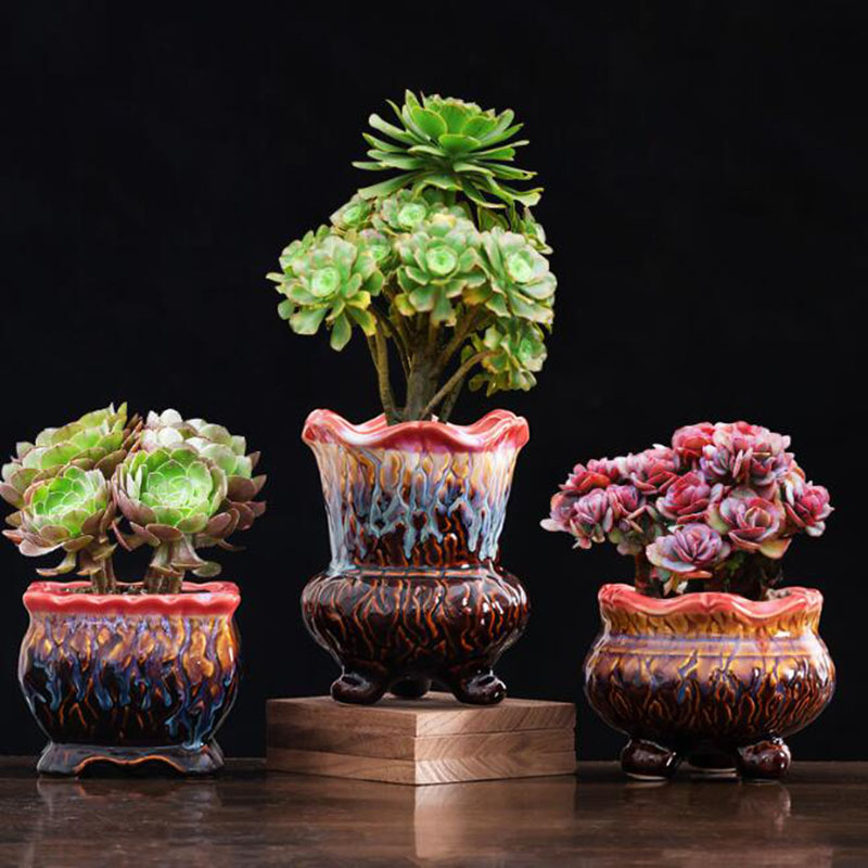 Creative Glazed Flowerpot Succ - Bonsai Tree Zen Garden recension och pris