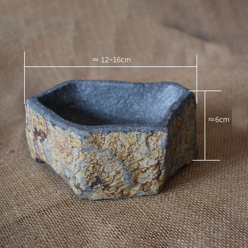 Basalt Natural Stone Flower Po - Bonsai Garden Indoor recension och pris