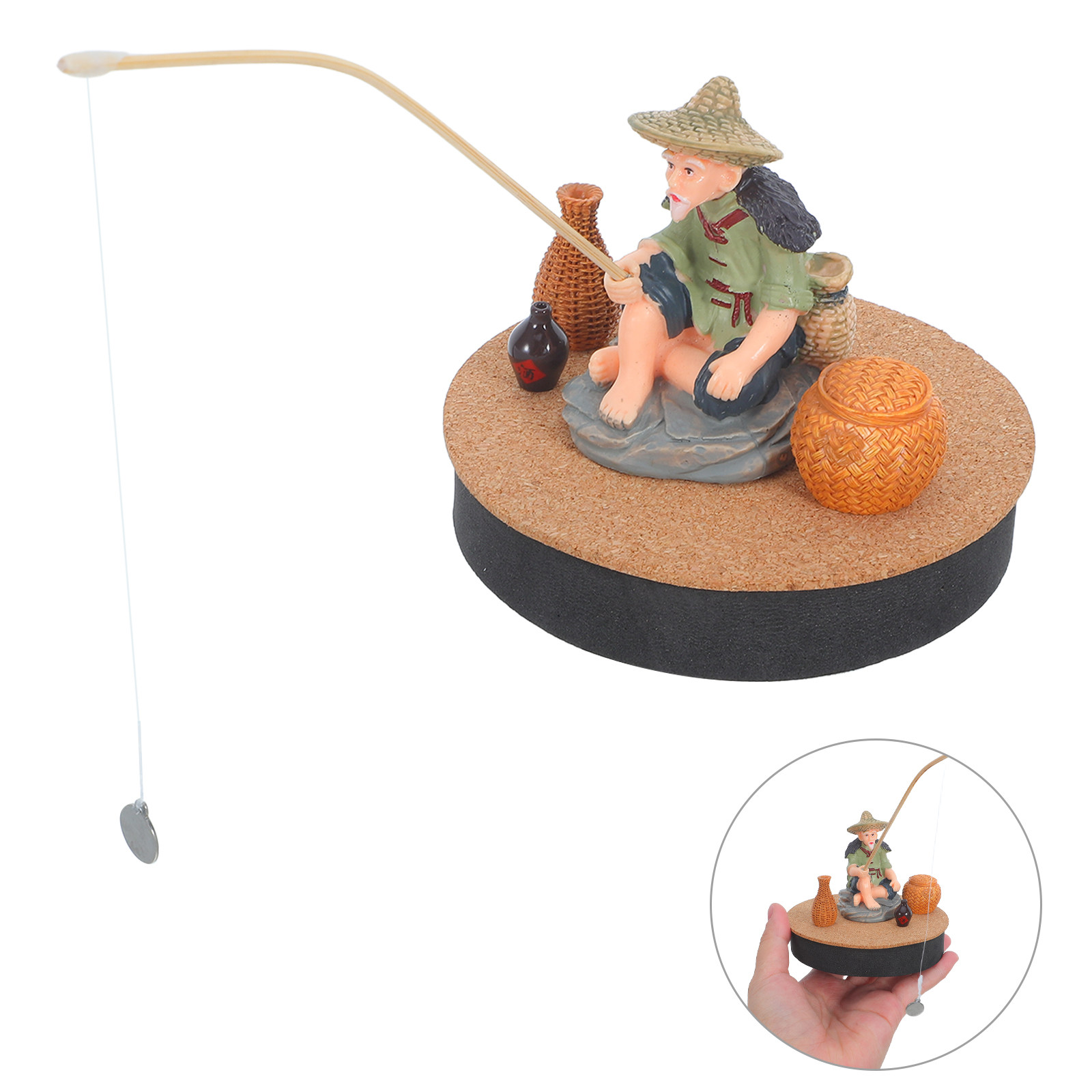 Floating Jiang Taigong Fishing - Bonsai Tree Zen Garden recension och pris
