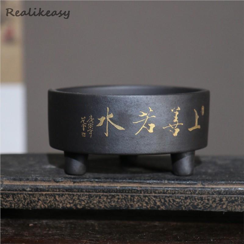Yixing Purple Clay Pot Desktop - Bonsai Tree Zen Garden recension och pris