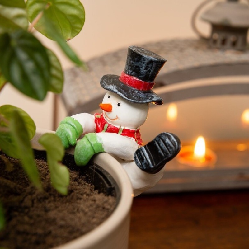 Christmas Santa Snowman Statue - Bonsai Garden Wall recension och pris