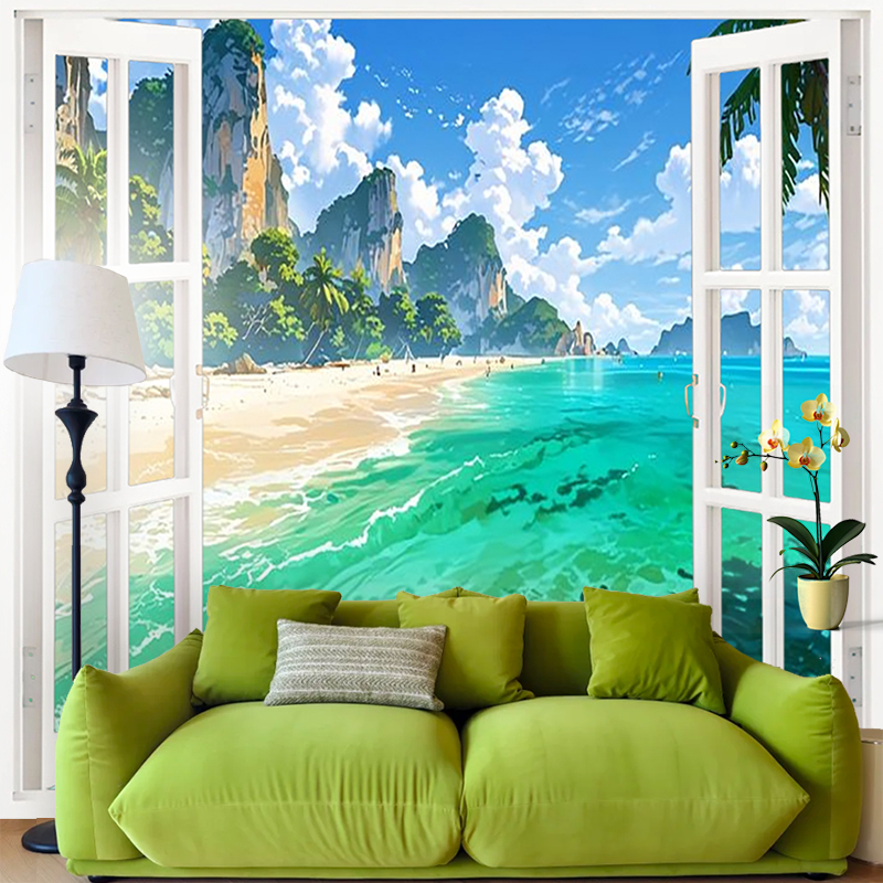 1PC Digital Print Tapestry Wal - Bonsai Tree Zen Garden recension och pris