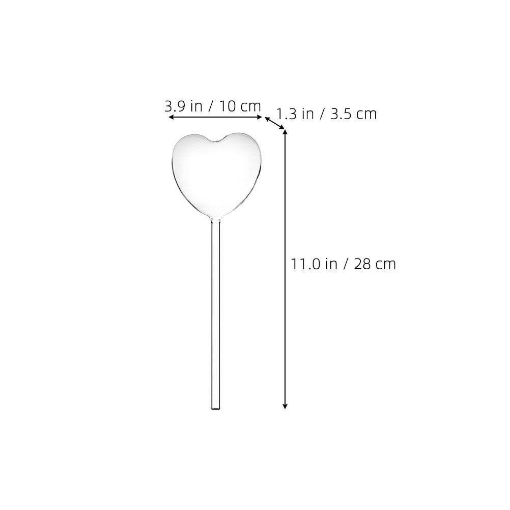 3Pcs Heart Shaped Glass Self W - Bonsai Garden For Home recension och pris