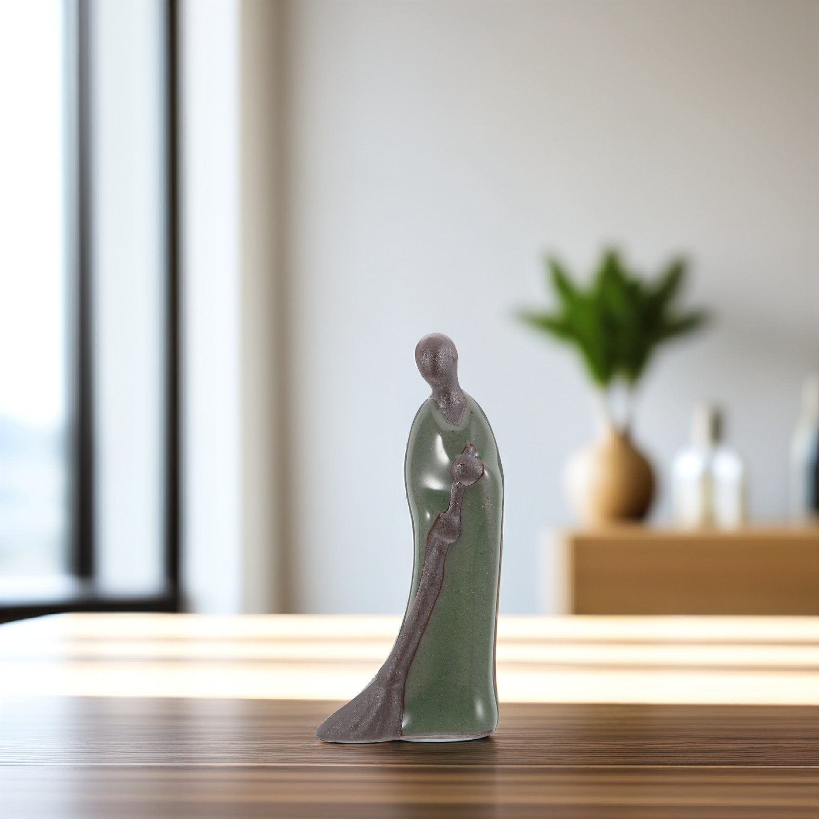 Ceramic Mini Zen Monk Figure B - Bonsai Tree Zen Garden recension och pris