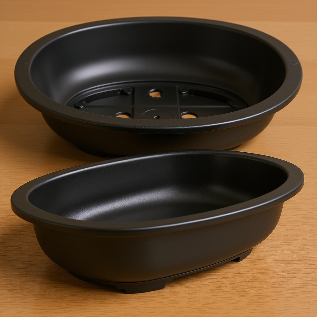 2Pcs Oval Plastic Planting Pot - Bonsai Garden Indoor recension och pris