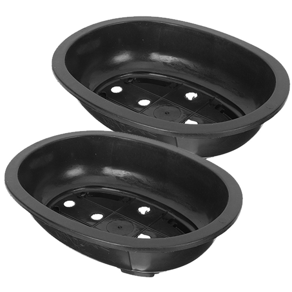 2Pcs Oval Plastic Planting Pot - Bonsai Garden Indoor recension och pris