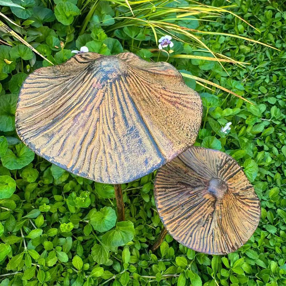 Retro Metal Rusty Mushroom Gar - Bonsai Garden Accessories recension och pris
