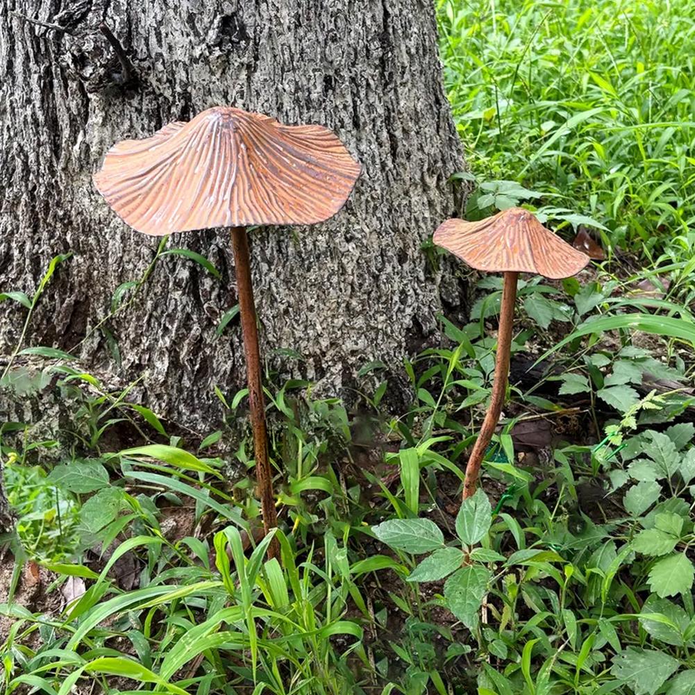 Retro Metal Rusty Mushroom Gar - Bonsai Garden Accessories recension och pris