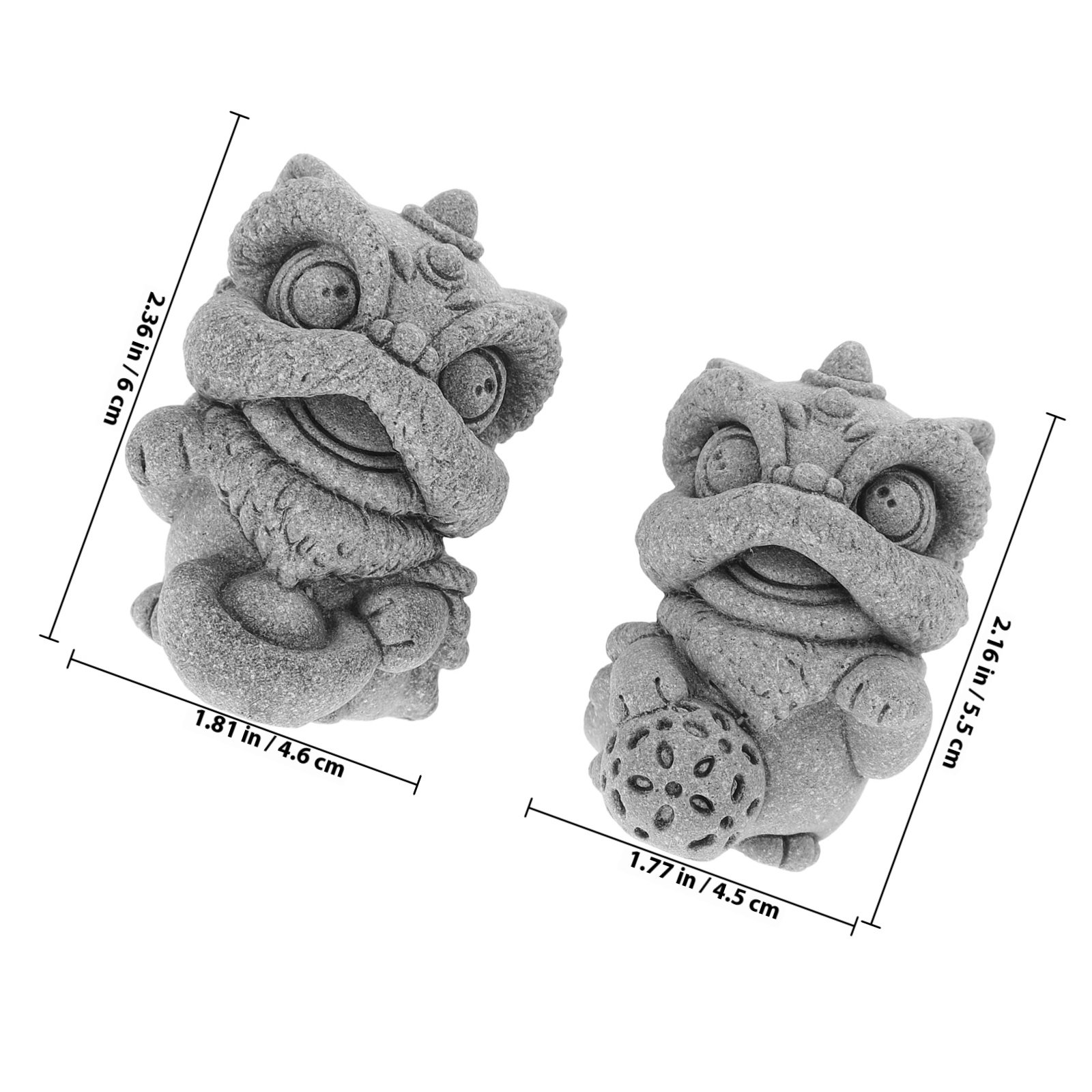 1Pair Small Lion Statue Faux S - Bonsai Garden Indoor recension och pris