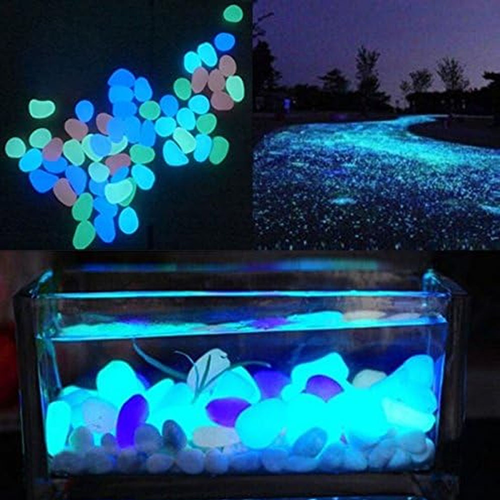 Fish Tank Rocks Glow Blue Pebb - Bonsai Garden Accessories recension och pris