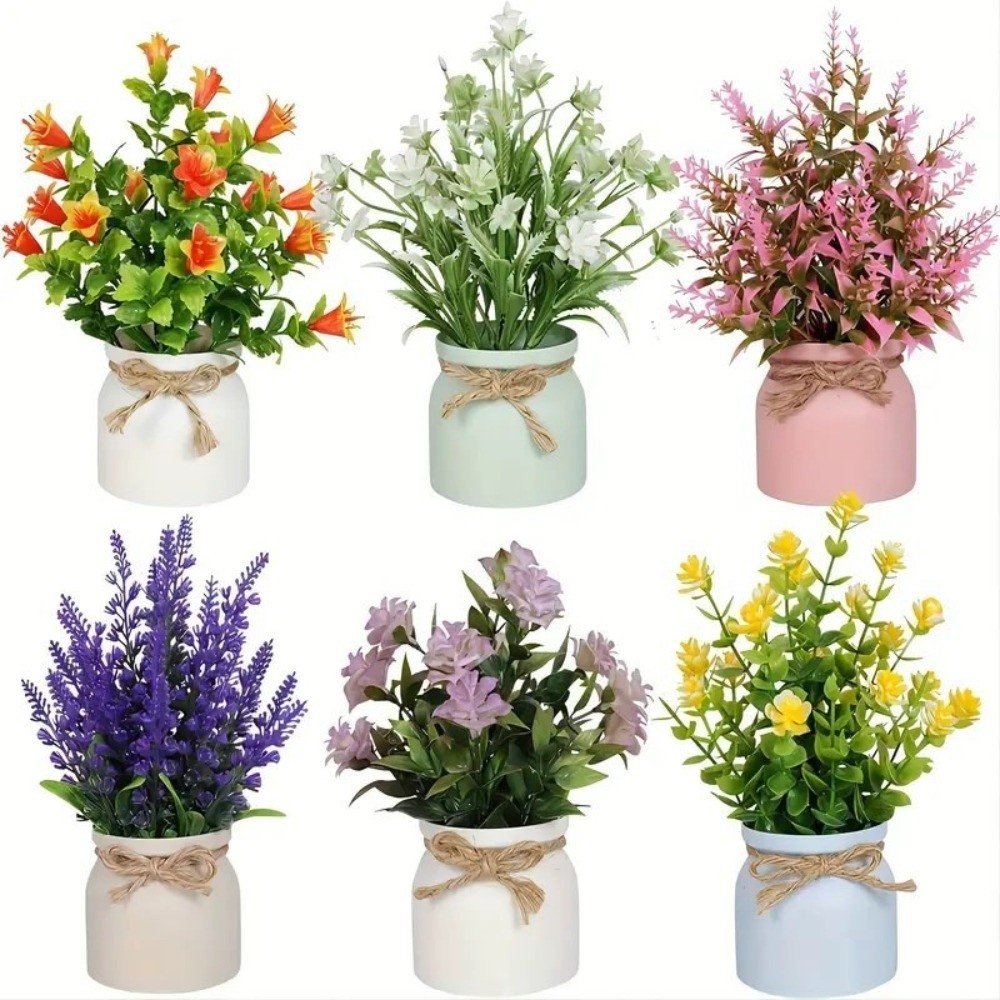 New Fake Potted Flowers Evergr - Bonsai Garden For Home recension och pris