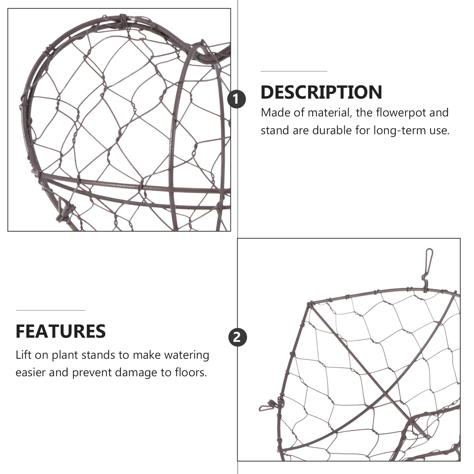Iron Flower Frame Retro Three- - Bonsai Garden Wall recension och pris