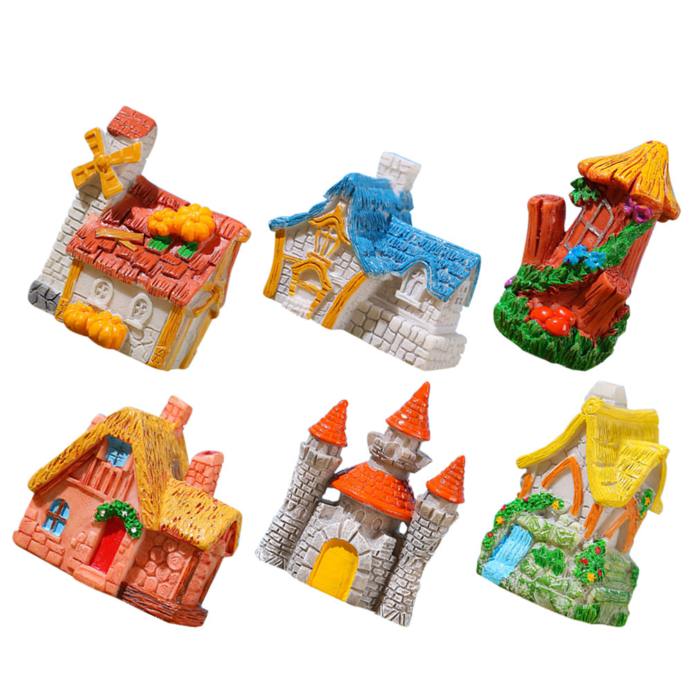 6Pcs Resin Mini House Decor fo - Bonsai Garden House recension och pris