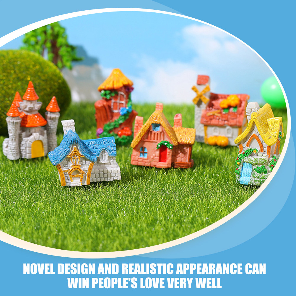 6Pcs Resin Mini House Decor fo - Bonsai Garden House recension och pris