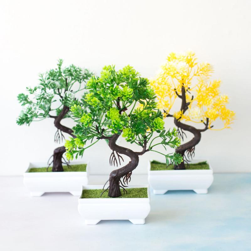 [MOA]Small Tree Pot Fake Plant - Bonsai Tree Zen Garden recension och pris
