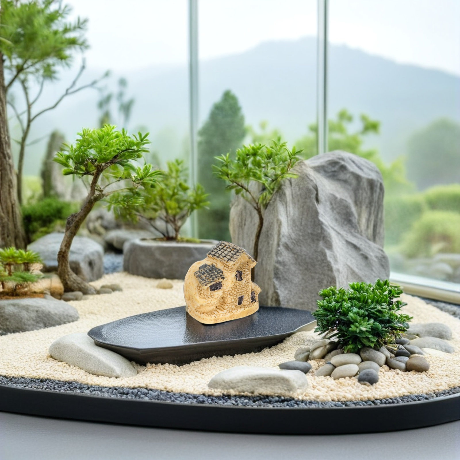 4Pcs Miniature Resin Fairy Gar - Bonsai Garden House recension och pris