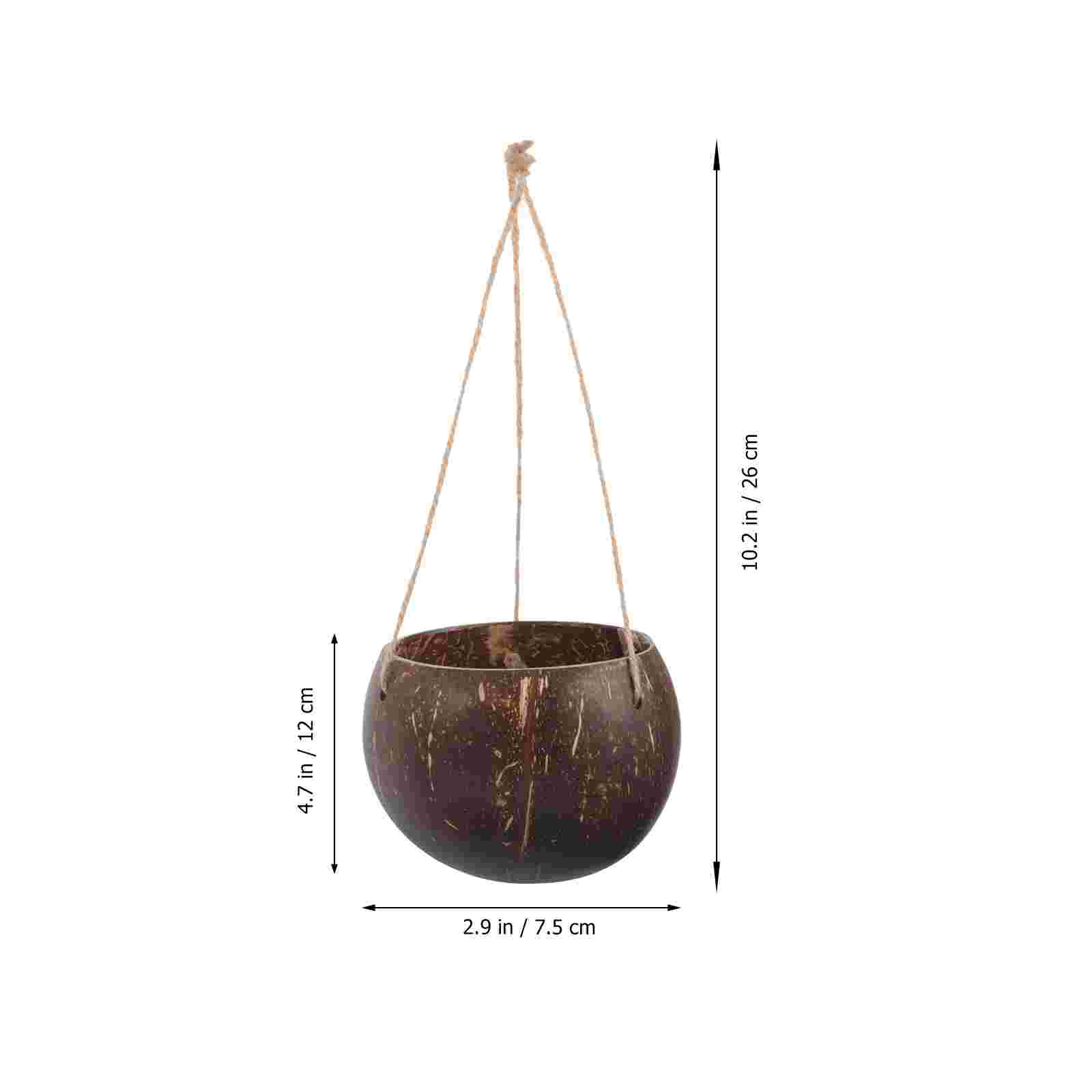 Large Hanging Planter Coconut  - Bonsai Tree Zen Garden recension och pris