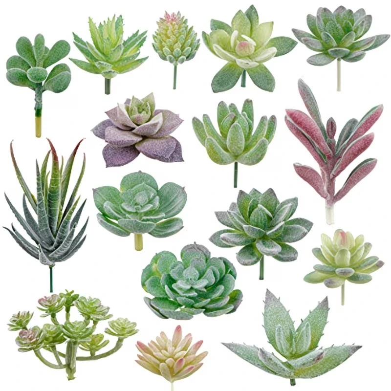 10/20Pcs PVC Succulents Plants - Bonsai Garden For Home recension och pris