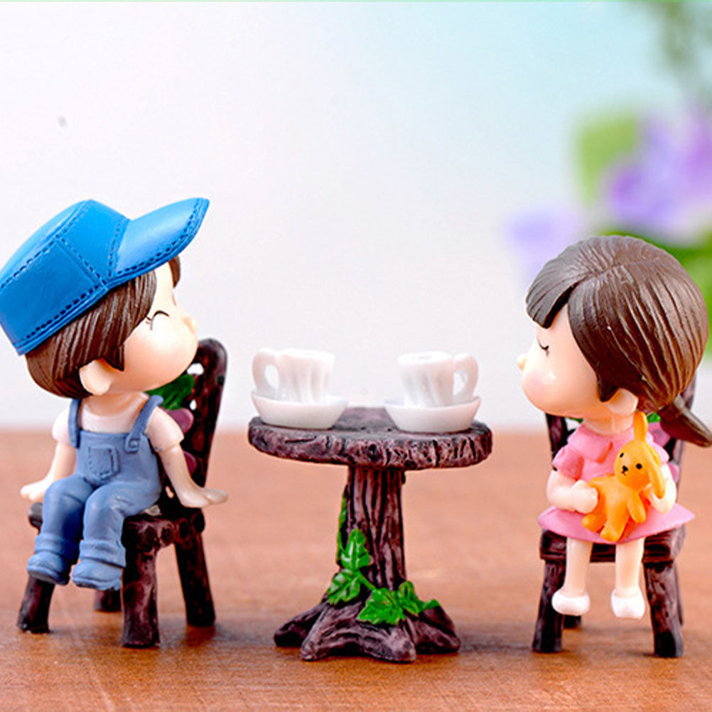 5Sets Mini Resin Miniature Cha - Bonsai Garden For Home recension och pris